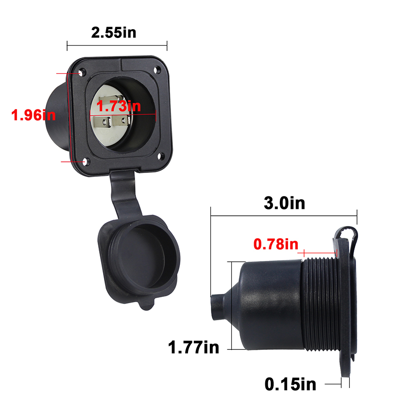 Power SJTW Extension Supply US Male To Female Plug NEMA 5-15R To Waterproof Converter