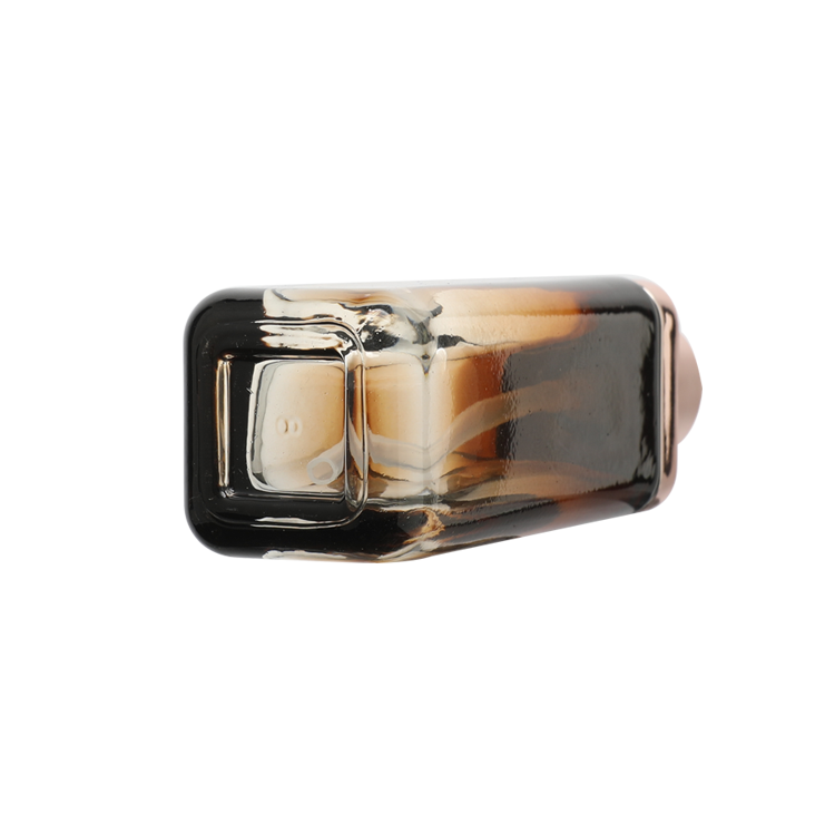 Empty Square 120ml Lotion Glass Bottles Spray Pump 4 Oz Amber Glass Bottles