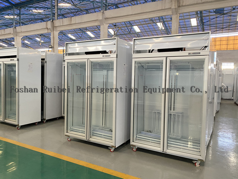 R290 Supermarket Upright Refrigerated Showcase Freezer