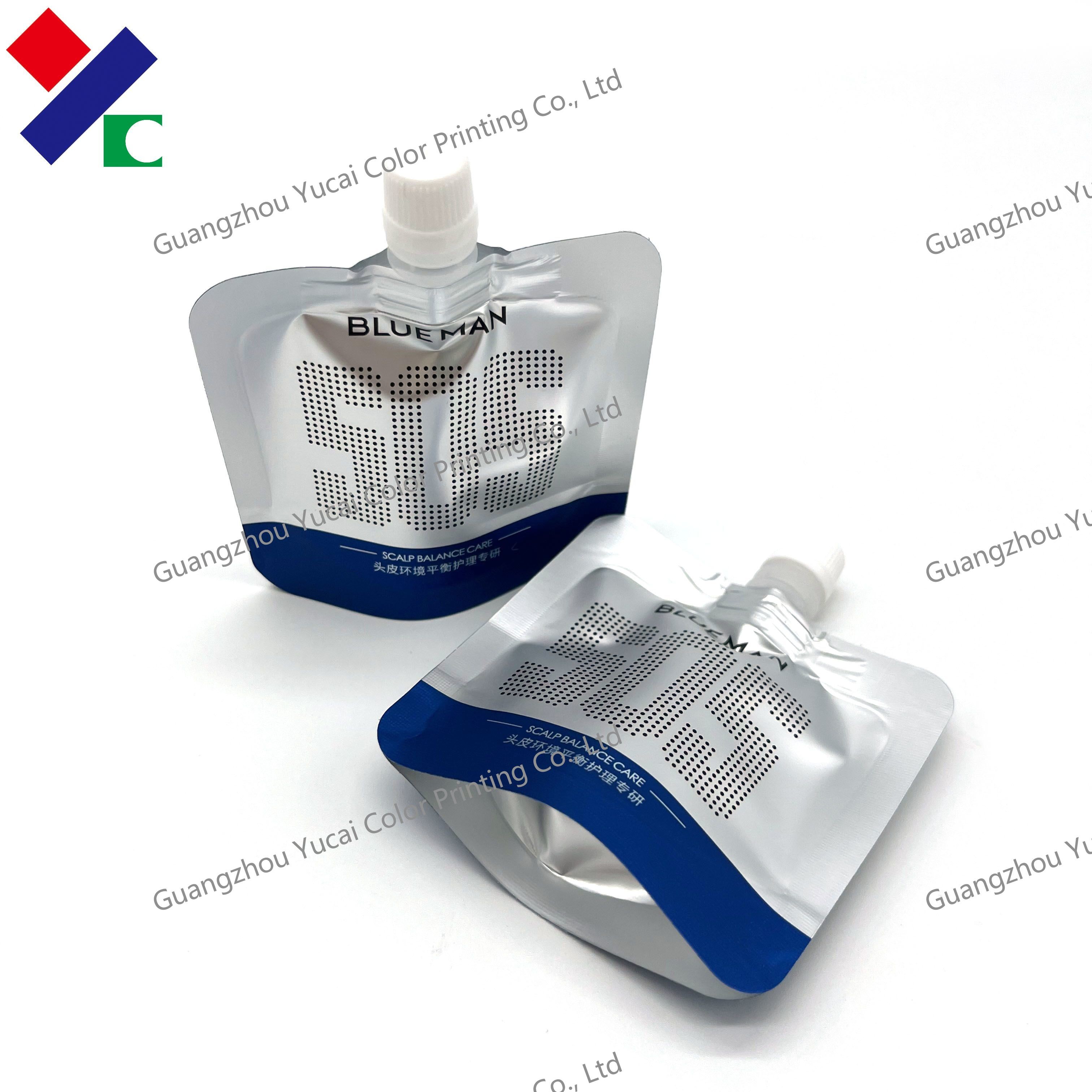 Liquid Lotion Face Cream Spout Pouch Packaging Self Adhesive Sealing