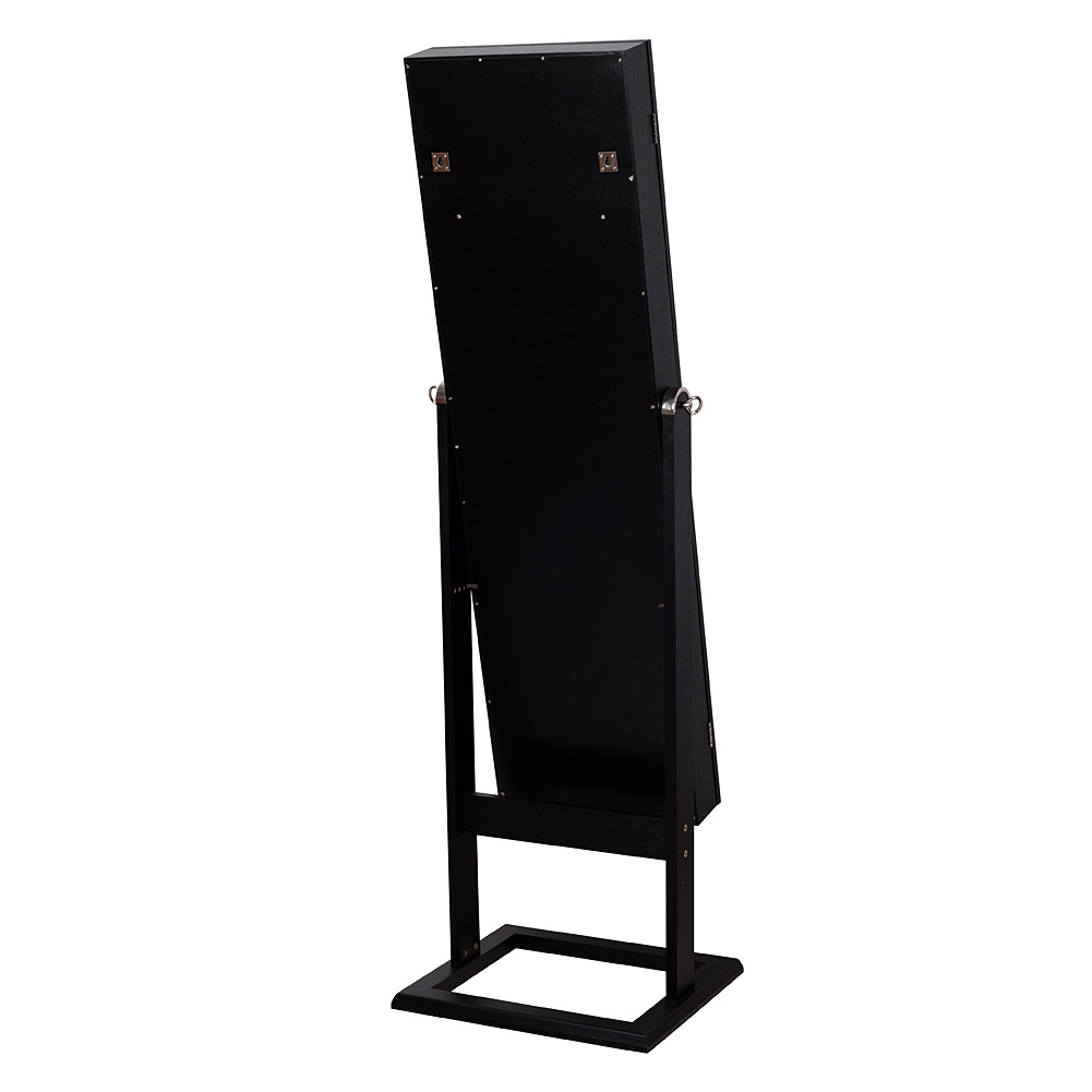 Black MDF Mirror Jewelry Armoire Full Length 146cm Height For Living Room