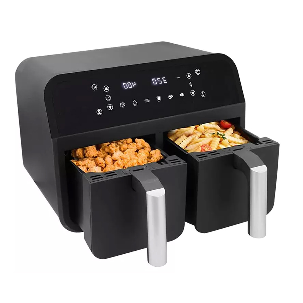 9L 2000W Smart Air Fryer Digital Double Basket With Visible Window