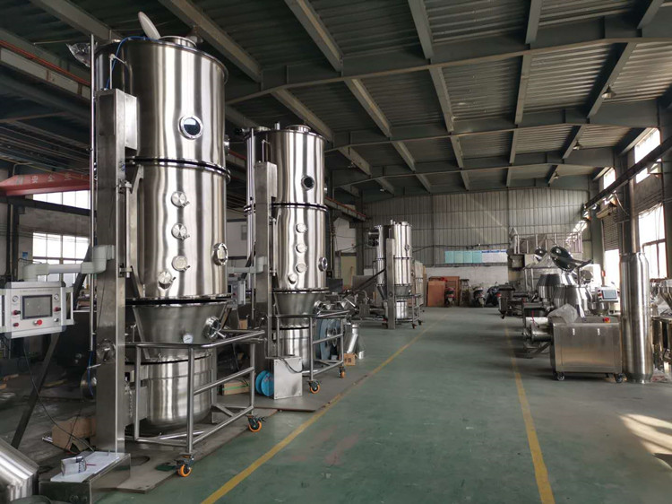 Fluid Bed Dryer 160-240Kg/Batch 0.4-0.6Mpa PLC Control Touch Screen FL-200