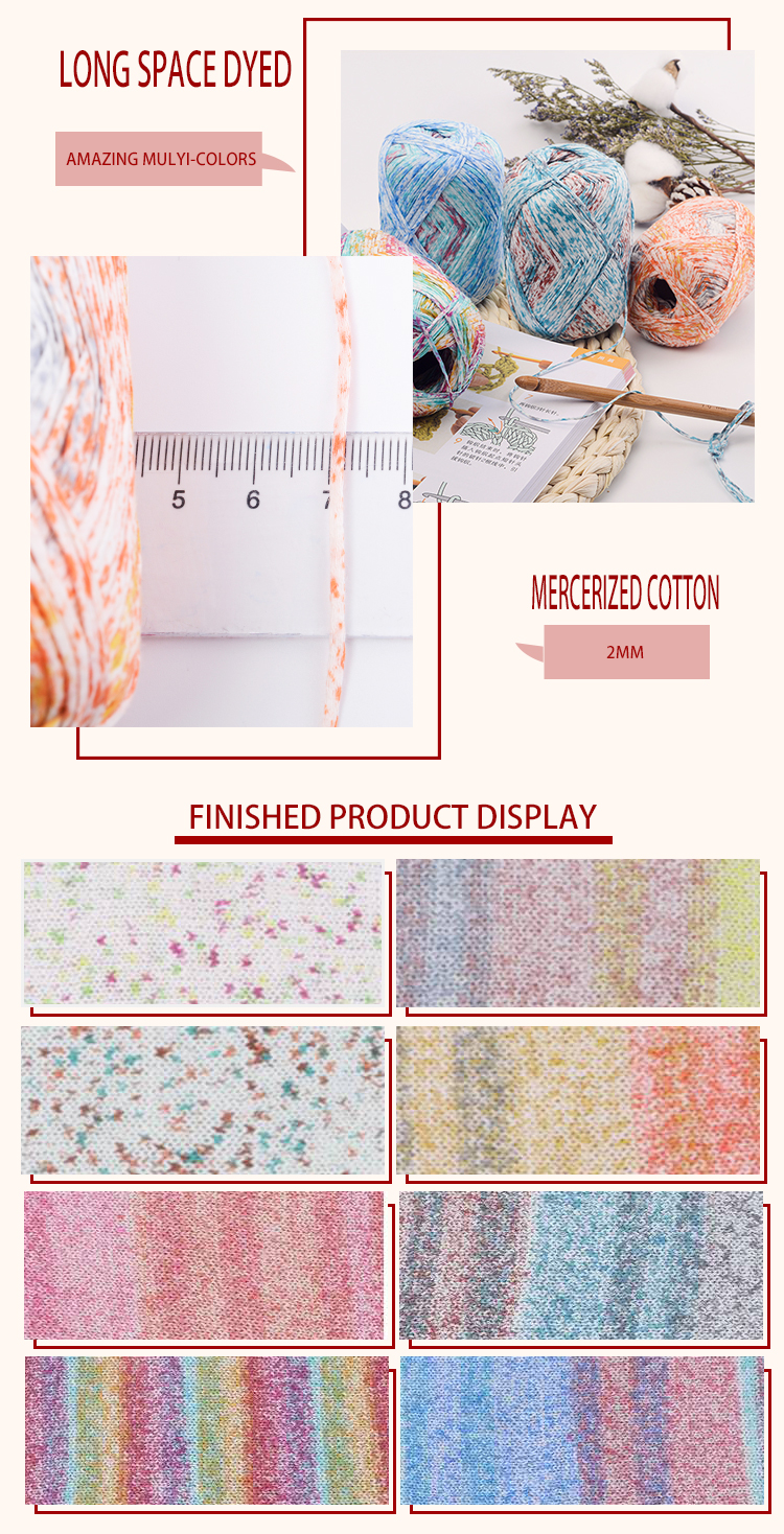 Crochet Hand Knit Yarn 100% Silky Cotton Yarn