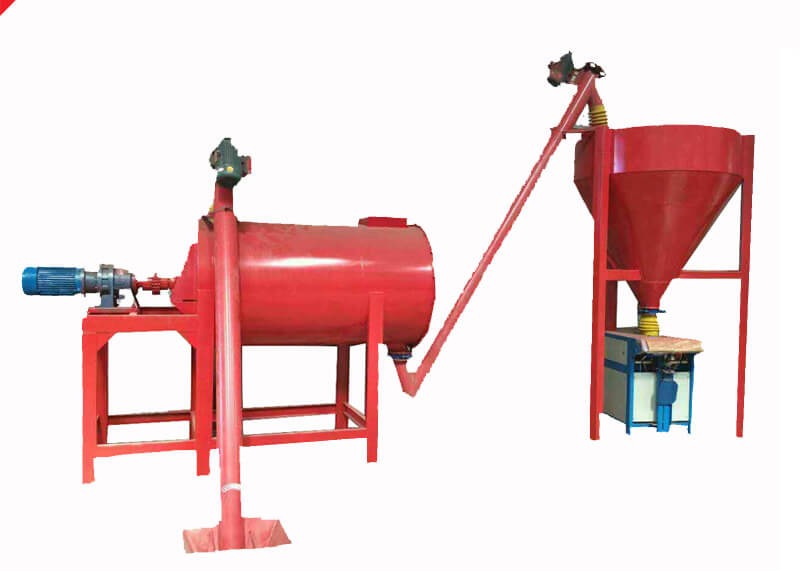 Putty Plaster 3-25t/H Dry Powder Mixer Machine Horizontal Type