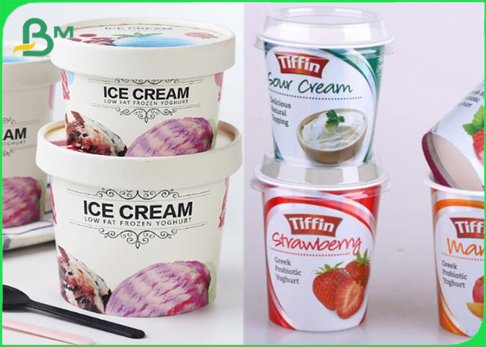 250gsm + 20g PE Coated Waterproof Kraft Paper Board For Ice Cream Bowl