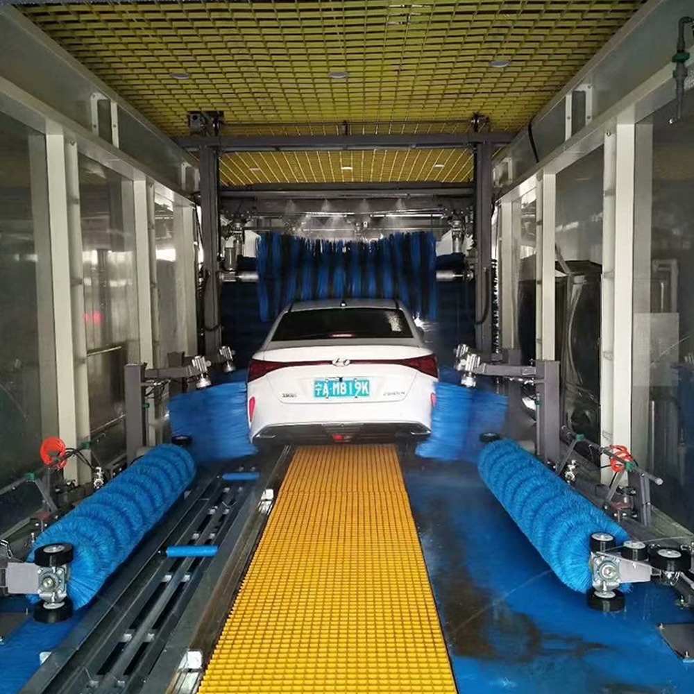 High Pressure Water Automatic Car Wash Machine Tunnel 9 Brushes