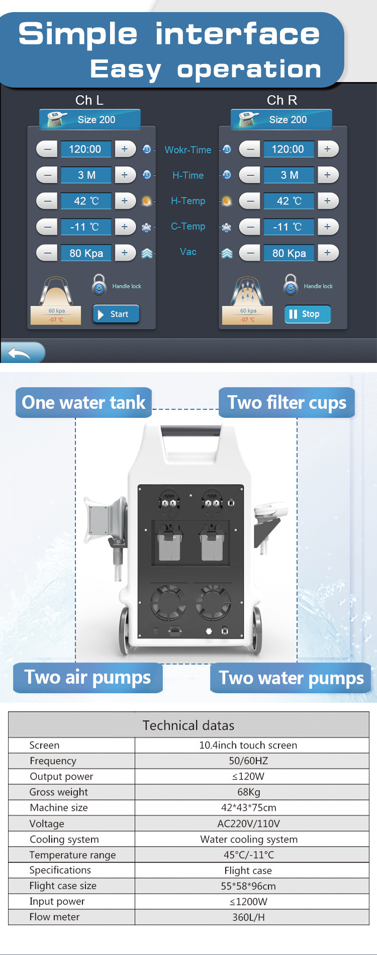 LF-219 Factory Price 4 handles Cryolipolysis Machine/Cool Body Beauty Equipment
