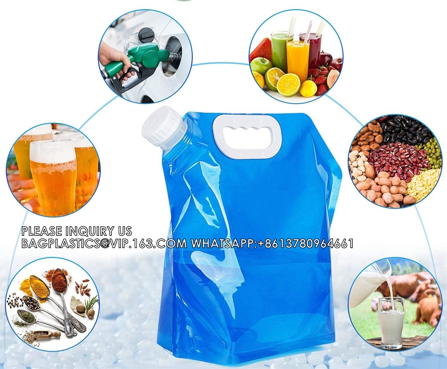3L5L Spout Plastic Container Bag For Liquid Drink Juice Beer Pouch Package Packaging With Pour Spout Juice Spout
