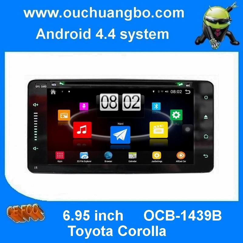 Ouchuangbo car dvd headunit video for Toyota Corolla support 3g wifi bluetooth steering wheel control android 4.4