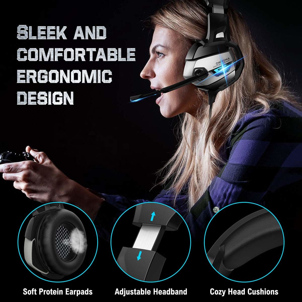 117dB Onikuma K5 Deep Bass Xbox Gaming Headset