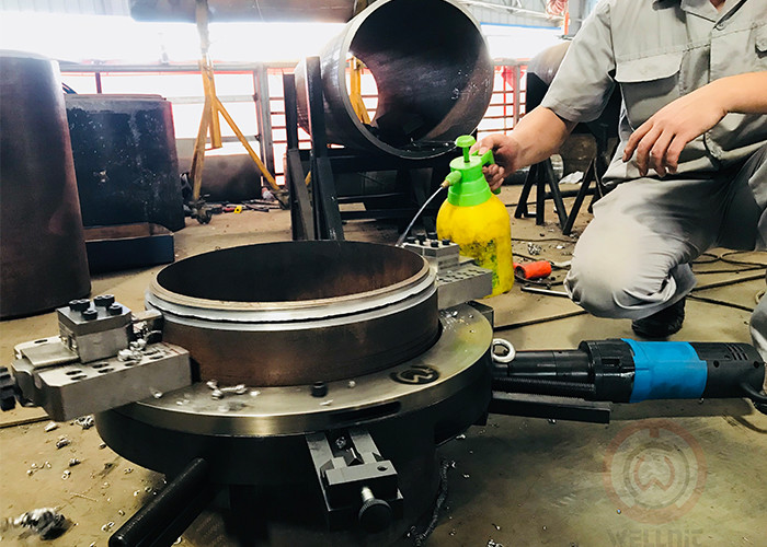 OD Mounted Pipe Cold Cutter Split Frame Tube Cutting Beveling Machine