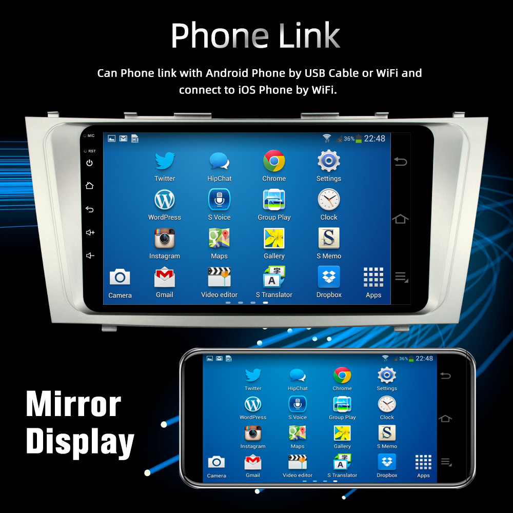 Toyota Camry 2006-2009 Car Radio Stereo IPS Screen Android GPS Navigation