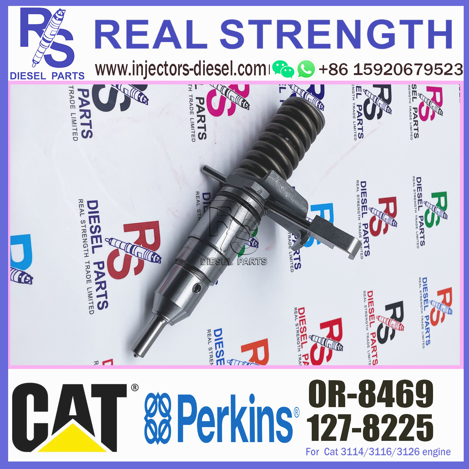Common Rail Diesel Fuel Injector 127-8225 1278225 0R-8469 For Engine 3114 3116