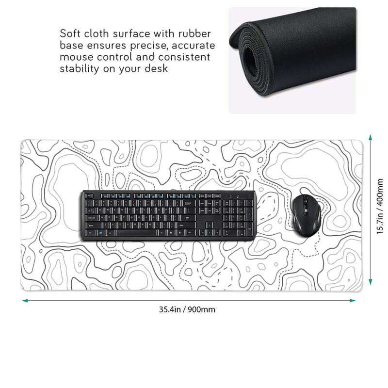 Natural Rubber fabric Minimalist Line Large Mouse Pads for Custom Sublimation Gaming