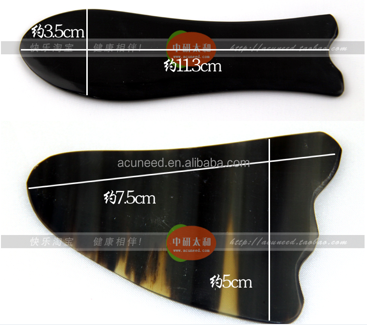 Buffalo Horn Jade Guasha Tools Massage Guasha Board Horn