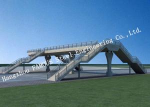 Buy cheap Trail Prefabricated Pedestrian Bridges Over Roads , Pedestrian Flyover Urban Traffic Solution product