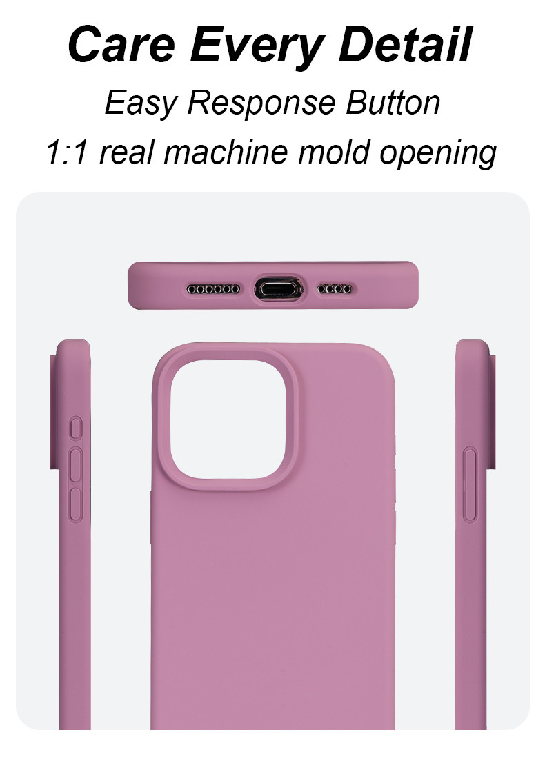 Camera Protection Liquid Silicone Phone Case Shockproof For IPhone 15 16 Pro Max