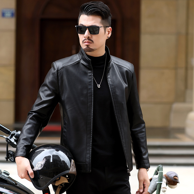Winter Vintage Ceket Utility Chaquetas Rectas Para Motosiklet Para Hombre Hombre Coat Pu Leather Jacket