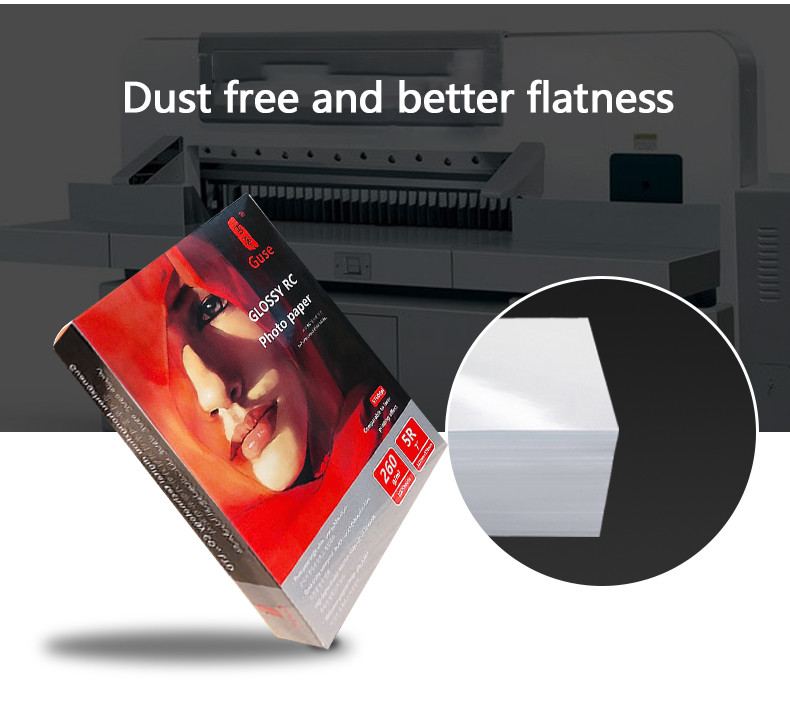 Premuim Glossy RC Woven Photo Paper Waterproof 260gsm 127*178mm