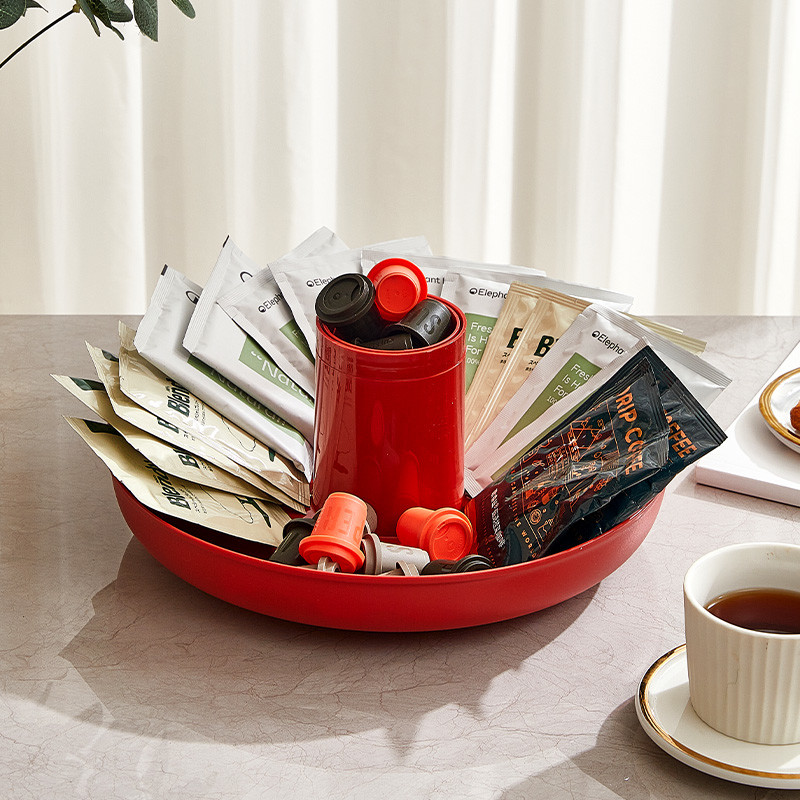 Double Layer Foldable 360 Degree Rotating Food Tray Spinning Storage Tray