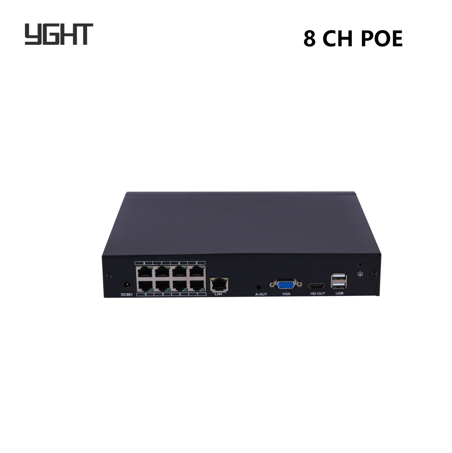 ODM 4K 8 Channel Network Video Recorder NVR Security Camera System 48V POE+