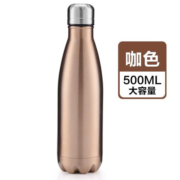 Customizable 304 Stainless Steel Vacuum Insulated Cup With Large Capacity For Outdoor, Car And Sports Use - Coca-Cola Bottle Style For Cross-border