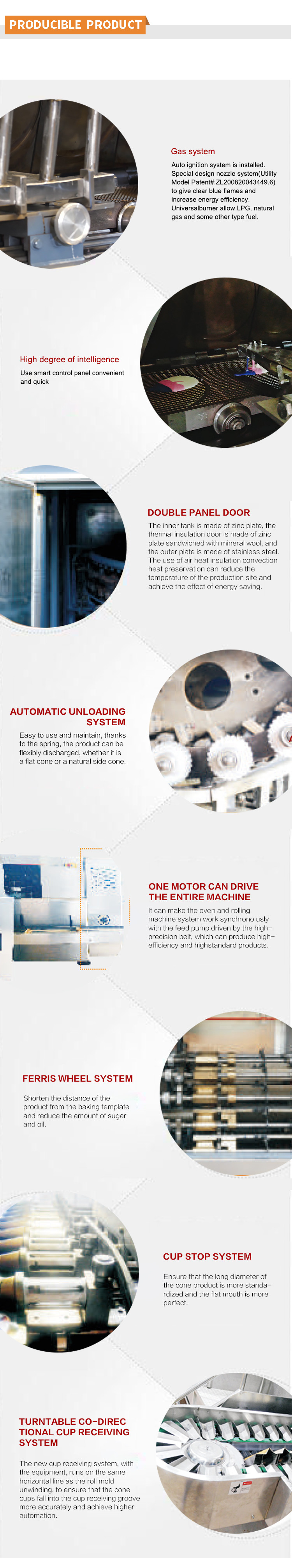 Multi Function Ice Cream Cone Machine 7kg / Hour 1.1KW Field Installation