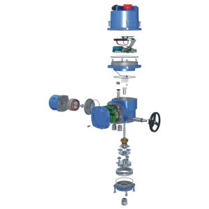 Explosion Proof Quarter Turn Electric Actuator 1800NM IP67 OEM