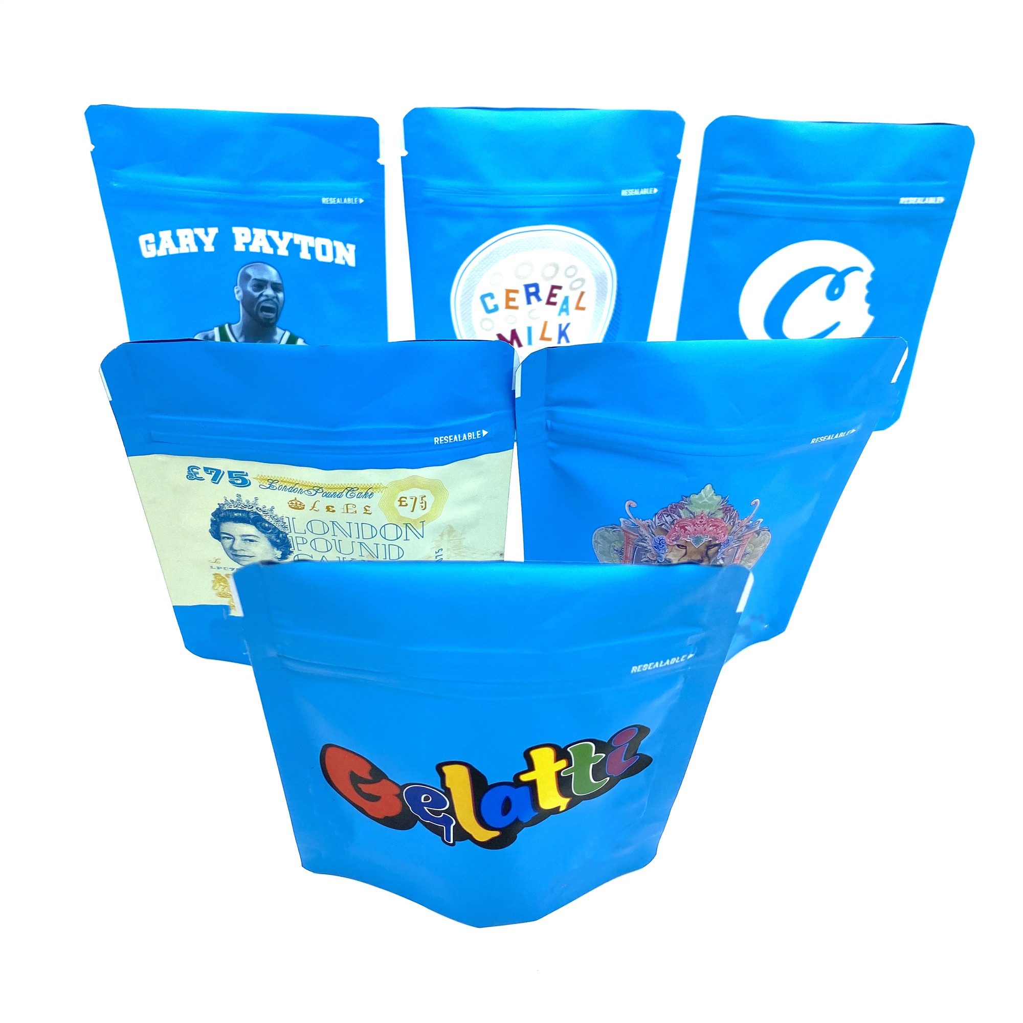 Edibles Mylar Stand Up Pouches LDPE Zipper Stand Up Food Pouch