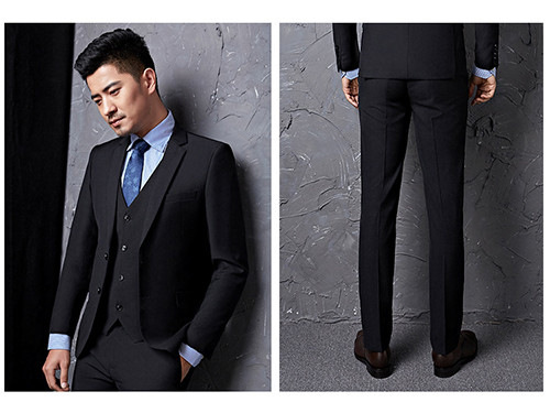 80% Cellulose Acetate Fibre Custom Men Business Suit 2 Piece Breathable