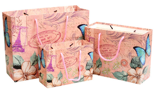 New Fashion Eiffel Tower Europe and the United States Wind Gift Bags Paper Bags Bags Bags Gift Bags Report