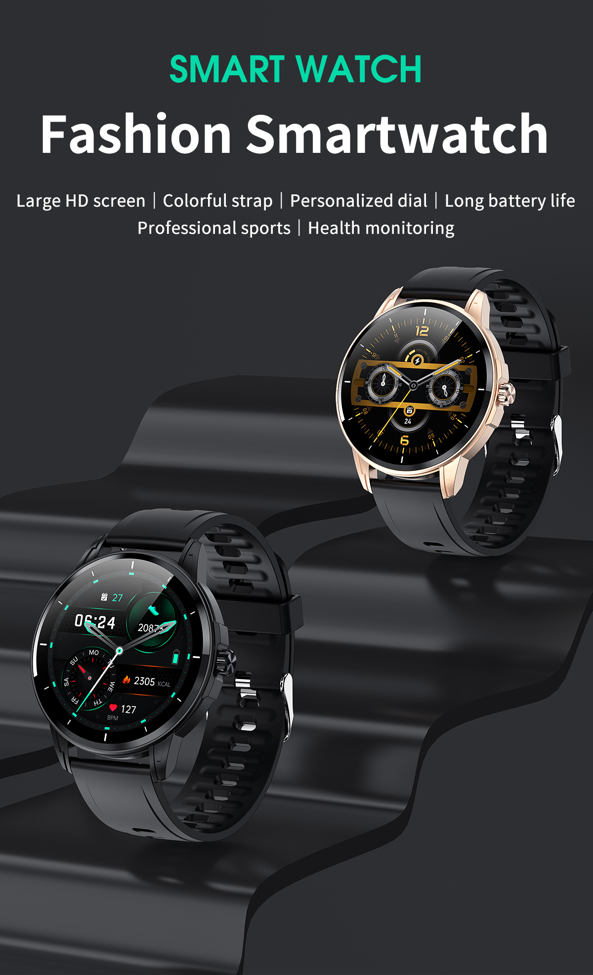 H36 Full Touch Screen 1.32 Inch 360 By 360 Resolution Round Smart Watch Heart Rate Blood Pressure Multi Sport Bracelet