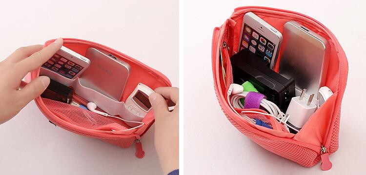 Soft feeling EVA foam bag mesh bag with sponge shockproof bag for digital camera
