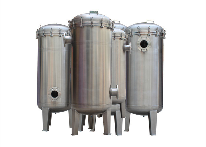 Single Multi Bag Filter Housing With Bead Blasting / Mirror Surface