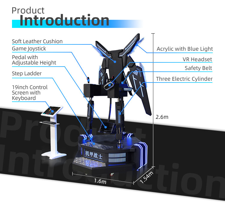 1500W VR Flight Simulators Arcade Game Center Exciting Experience