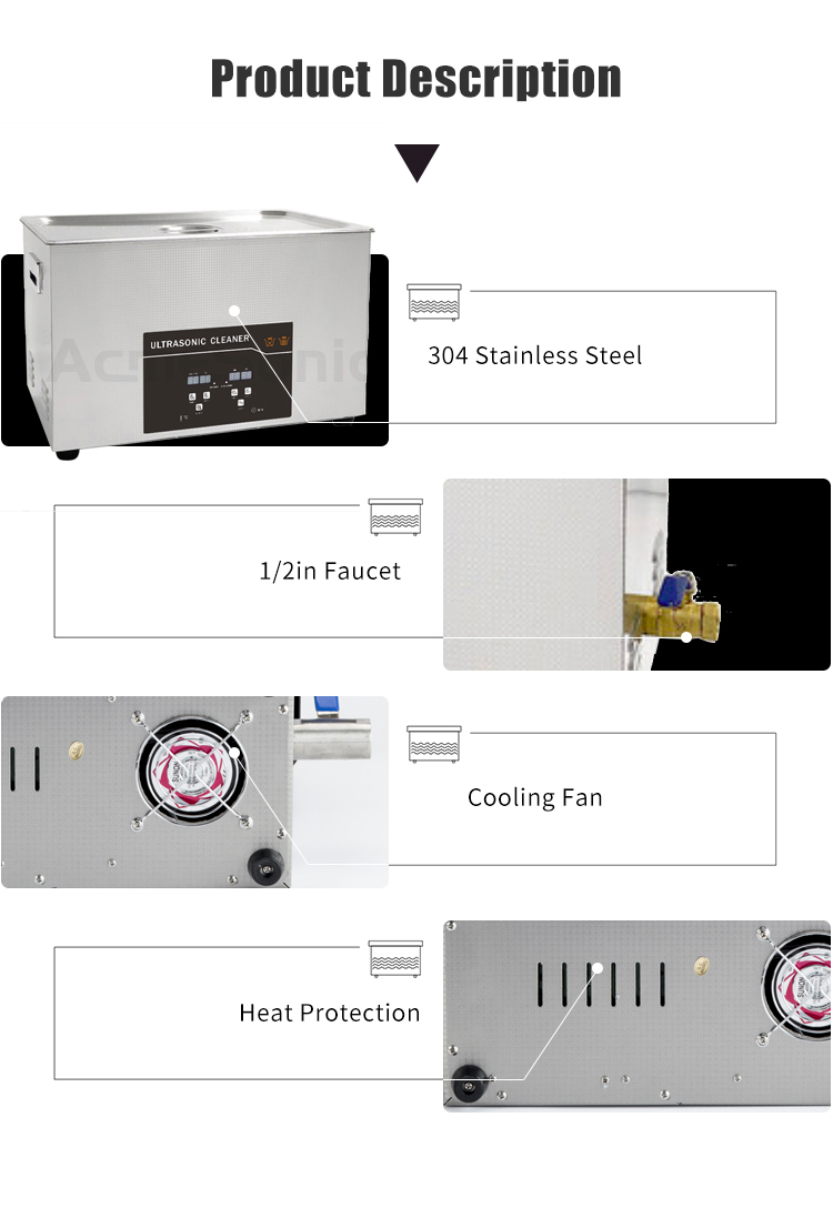 OEM 10L Ultrasonic Cleaner 240W Digital Heated Ultrasonic Cleaner
