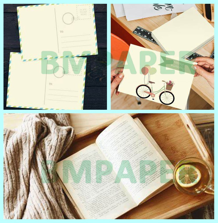 70gsm 80gsm Uncoated Cream Light Yellow Color Offset Printing Paper 70 x 100cm