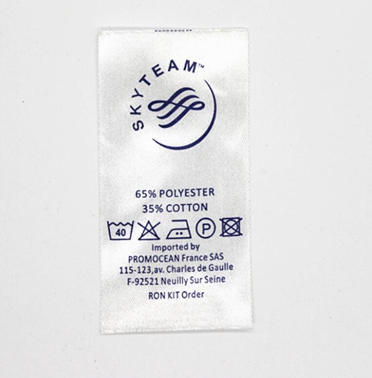 Heat Transfer Swimwear Nylon Satin Wash Care Label / Heat Press Tagless Labels