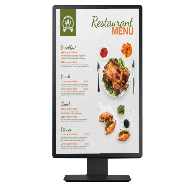 43" - 65" Outdoor Drive Thru Menu Boards 3000cd/M2 4k Advertising Digital Signage