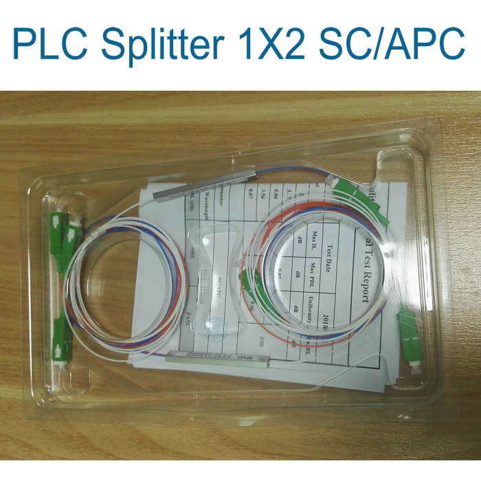CATV 0.9mm Fiber Optic PLC Splitter With LC ST FC Connector