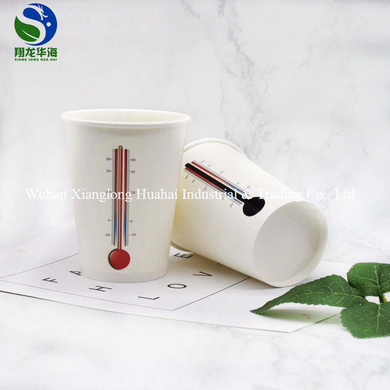 Single Wall Biodegradable Hot Cups Eco - Friendly Felxo Printing Design
