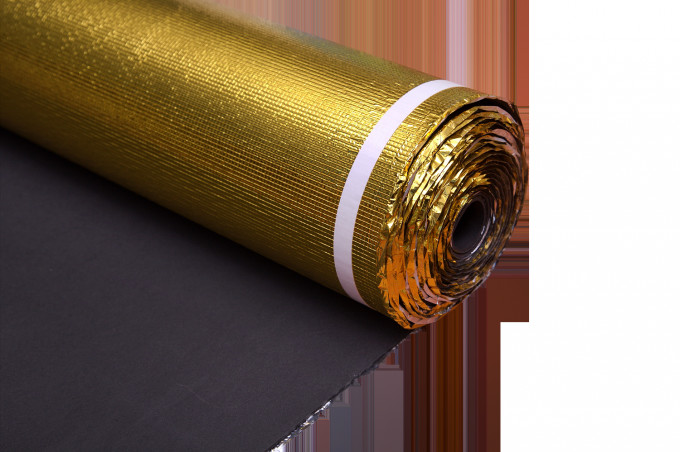 3 In 1 Premium Flooring Underlayment With Golden Barrier Film 110kg/M3