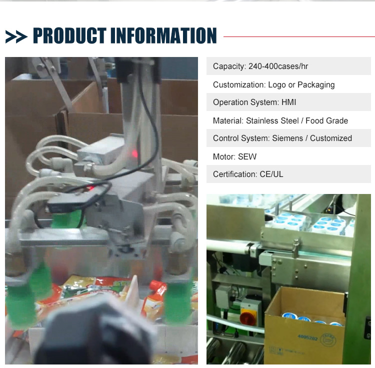 Automatic Case Packer System Multi Function E Commerce Packing Food Machine