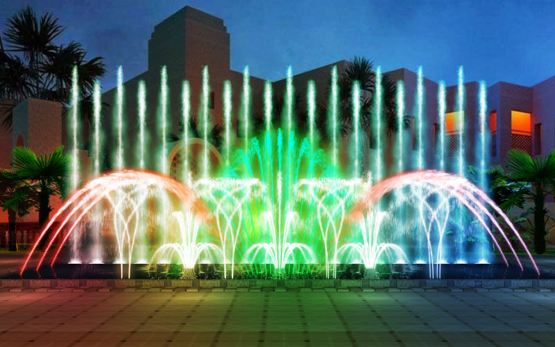 Modern Programmable Fountain Multimedia Control Super High Water Fountain