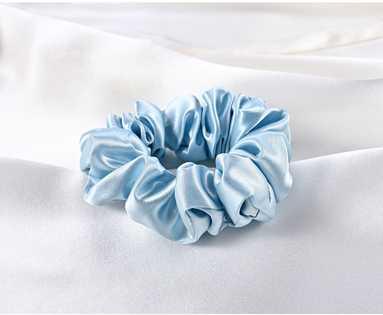100% Pure Mulberry Silk Pink Oversized Scrunchies Silk Hair Ties Elastics Ponytail Holder