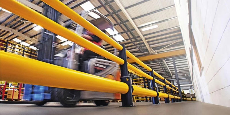 Flexible Pedestrian Barrier  Anti-Collision Guardrails Warehouse Safety Barrier Traffic Guardrails