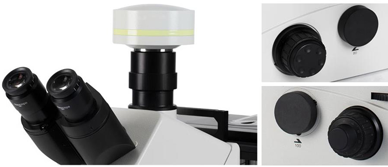 OPTO EDU A13.1097 Inverted Metallurgical Microscope Coded Nosepiece