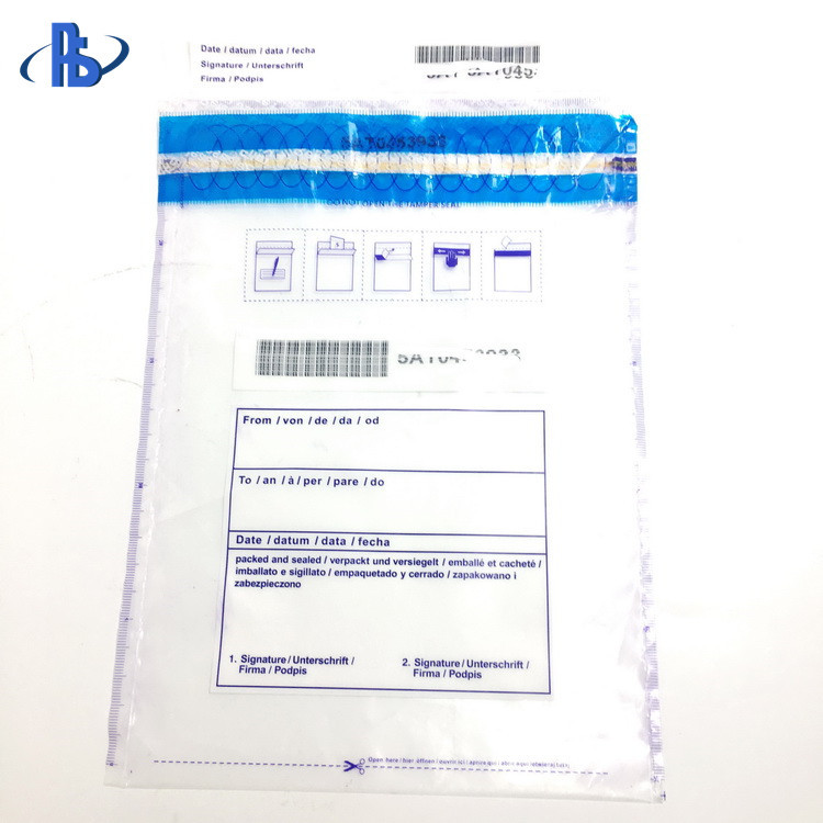 Customized Tamper Evident Security Bags Envelopes Plastic Packaging HDPE LDPE