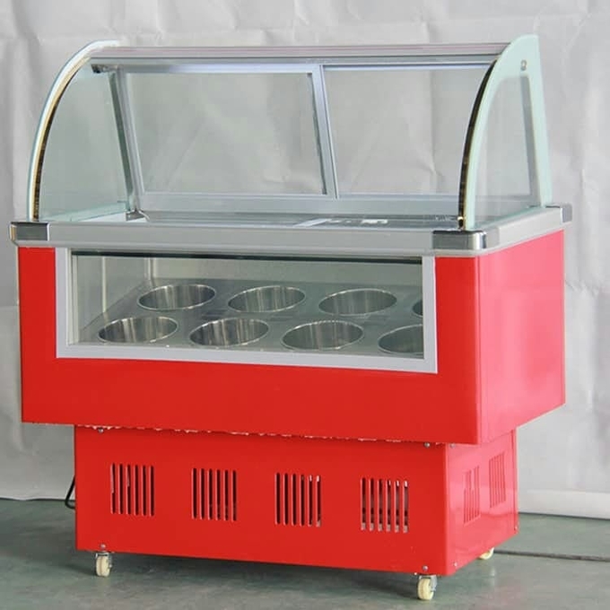 Haagen-dazs style ice cream refrigeration display cabinet direct cooling freezer 2